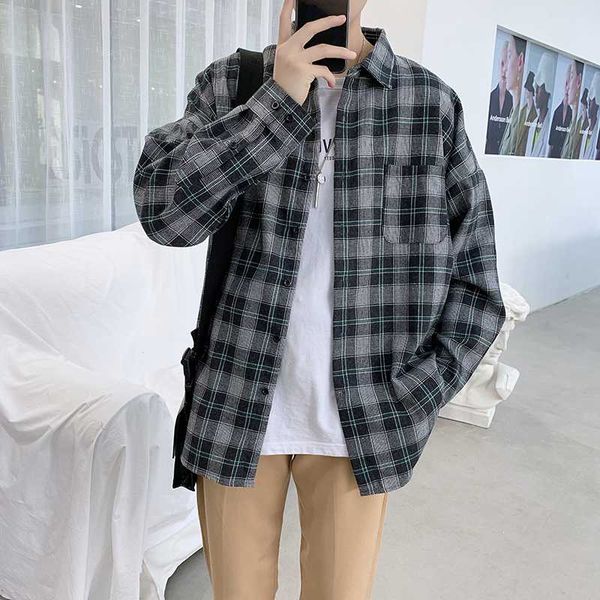 spring new plaid shirt men's fashion retro cotton casual shirt men streetwear wild loose long-sleeved shirts mens -2xl, White;black
spring new plaid shirt men's fashion retro cotton casual shirt men streetwear wild loose long-sleeved shirts mens -2xl, White;black