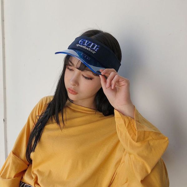 harajuku style summer empty baseball cap transparent panel wide brim funny letter embroidered sunscreen beach sun hat, Blue;gray
harajuku style summer empty baseball cap transparent panel wide brim funny letter embroidered sunscreen beach sun hat, Blue;gray