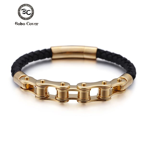 punk genuine leather bracelet men stainless steel bicycle chain silver/black magnet buckle bracelets bangles homme jewelry gifts, Golden;silver
punk genuine leather bracelet men stainless steel bicycle chain silver/black magnet buckle bracelets bangles homme jewelry gifts, Golden;silver