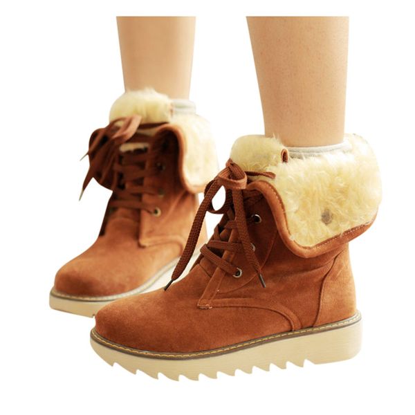 vintage plus velvet winter boots women fashion short plush flanging boots for women non-slip large size snow zapatos, Black
vintage plus velvet winter boots women fashion short plush flanging boots for women non-slip large size snow zapatos, Black