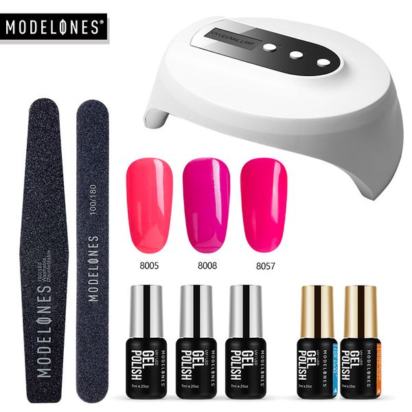 modelones 8pcs/lot 36w uv lamp fast dryer led lamp set long lasting pink gel soak off base coat coat nail art gel kits
modelones 8pcs/lot 36w uv lamp fast dryer led lamp set long lasting pink gel soak off base coat coat nail art gel kits