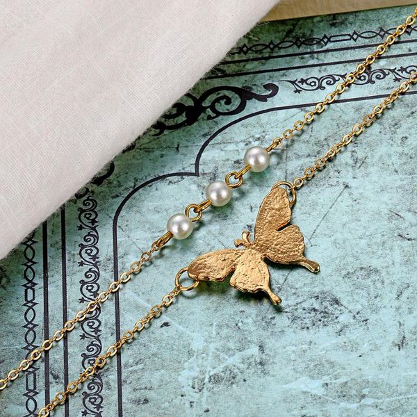 bohemian gold color butterfly pearl clavicle chain necklace for women vintage butterfly short pendant choker necklace jewelry, Silver
bohemian gold color butterfly pearl clavicle chain necklace for women vintage butterfly short pendant choker necklace jewelry, Silver