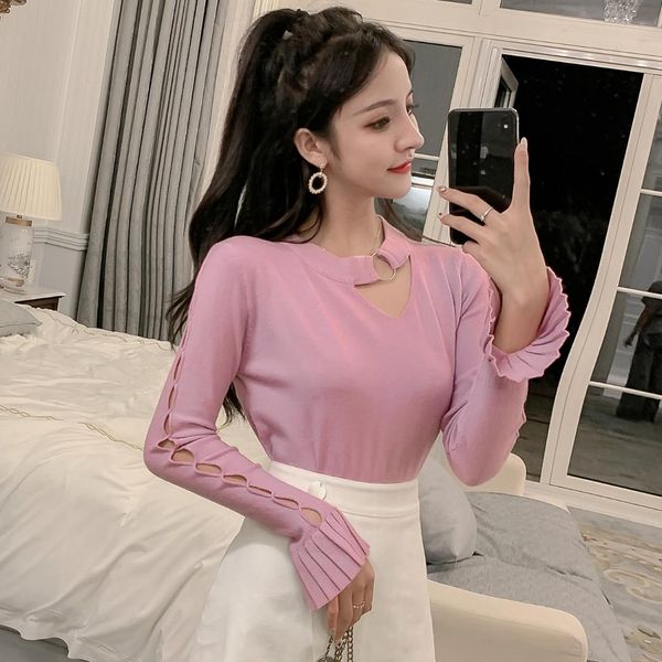 fa856 2019 new autumn winter women fashion casual warm nice sweater korean, White;black
fa856 2019 new autumn winter women fashion casual warm nice sweater korean, White;black