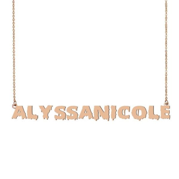 alyssanicole name necklace , cool bloody art name necklace for halloween and santa's day jewelry gift for kids boys girls, Silver
alyssanicole name necklace , cool bloody art name necklace for halloween and santa's day jewelry gift for kids boys girls, Silver