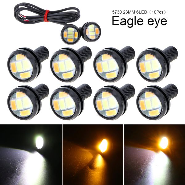 10pcs 23mm 12v 6 led eagle eye light bulb high power 5730 dual color auto fog drl reverse backup corner sparking signal lamp
10pcs 23mm 12v 6 led eagle eye light bulb high power 5730 dual color auto fog drl reverse backup corner sparking signal lamp