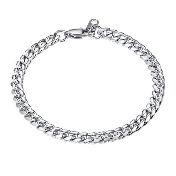 chain bracelet men stainless steel cuban link chain on hand hip hop punk bracelet steel color jewelry gift for male accessories, Black
chain bracelet men stainless steel cuban link chain on hand hip hop punk bracelet steel color jewelry gift for male accessories, Black