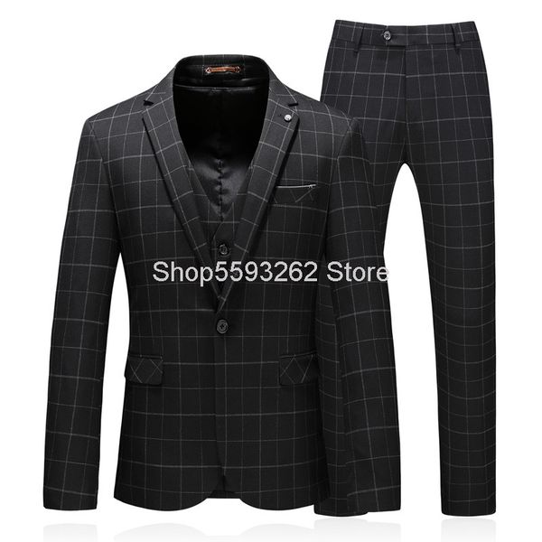 men's suits & blazers long term do goods suit male business leisure three-piece set slim fit dress a803, White;black
men's suits & blazers long term do goods suit male business leisure three-piece set slim fit dress a803, White;black