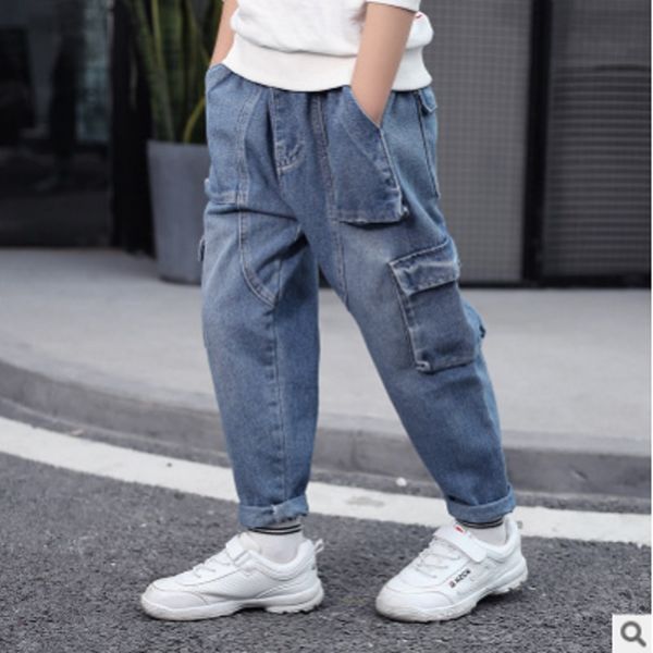 Children's Boys Jeans New 2019 Creative Multi-pocket Waist Trousers Spring/Autuom Boys Solid Pants Denim Size4-14 Jeans, Blue
Children's Boys Jeans New 2019 Creative Multi-pocket Waist Trousers Spring/Autuom Boys Solid Pants Denim Size4-14 Jeans, Blue