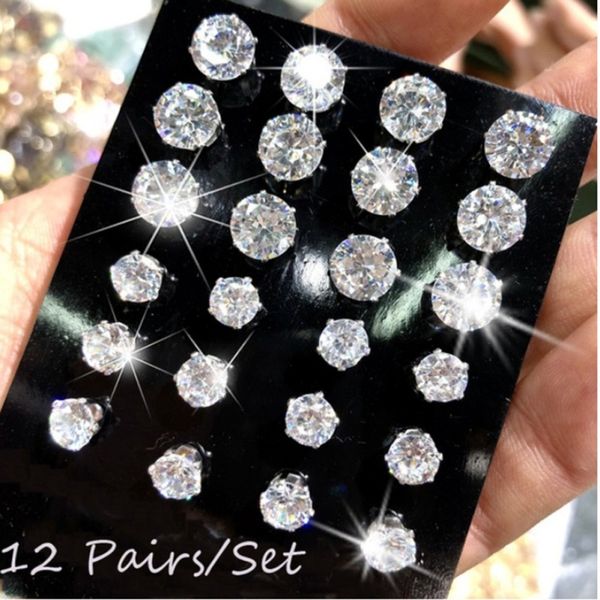 12 pairs) fashion jewelry women's stainless steel round stud earring for girls gifts, Golden;silver
12 pairs) fashion jewelry women's stainless steel round stud earring for girls gifts, Golden;silver