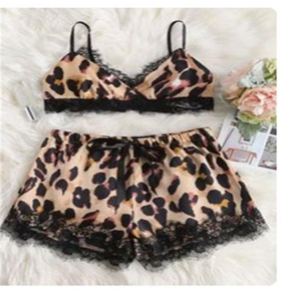 2pcs erotic sets women leopard print lace satin lingerie sleepwear set strappy v neck camis and shorts babydoll nightwear set, Red;black
2pcs erotic sets women leopard print lace satin lingerie sleepwear set strappy v neck camis and shorts babydoll nightwear set, Red;black