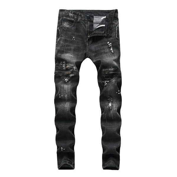 jean for men vintage ripped hole cool skinny trousers 2019 spring summer casual hiphop pencil pants plus size g3p2, Blue
jean for men vintage ripped hole cool skinny trousers 2019 spring summer casual hiphop pencil pants plus size g3p2, Blue