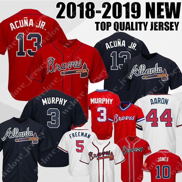 

Atlanta 13 Ronald Acuna Jr. Braves jersey 10 Chipper Jones Baseball Jersey 5 Freddie Freeman 3 Dale Murphy 7 Dansby Swanson