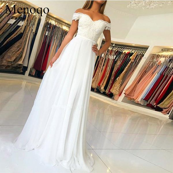 menoqo white evening dresses off the shoulder lace chiffon dresses robe de soirée zipper back with buttons p20jy30, White;black
menoqo white evening dresses off the shoulder lace chiffon dresses robe de soirée zipper back with buttons p20jy30, White;black