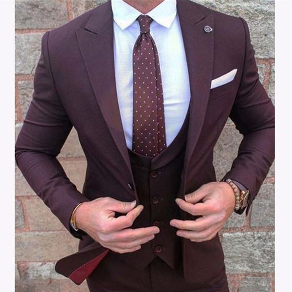 new burgundy groom tuxedos 3 pieces wedding suits peaked lapel formal business mens suits for men groomsmen wear(jacket+pants+vest), Black;gray
new burgundy groom tuxedos 3 pieces wedding suits peaked lapel formal business mens suits for men groomsmen wear(jacket+pants+vest), Black;gray