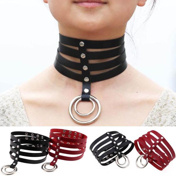 2020 classic gothic punk rivet choker collar necklace pendant pu leather chain neck round metal pendant anime necklaces, Silver
2020 classic gothic punk rivet choker collar necklace pendant pu leather chain neck round metal pendant anime necklaces, Silver