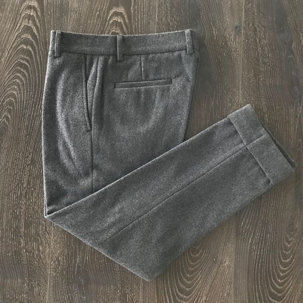 60% wooleuropean style warm autumn men's suit pants slim fit pencil pants thick black gray male woolen trousers b4, White;black
60% wooleuropean style warm autumn men's suit pants slim fit pencil pants thick black gray male woolen trousers b4, White;black