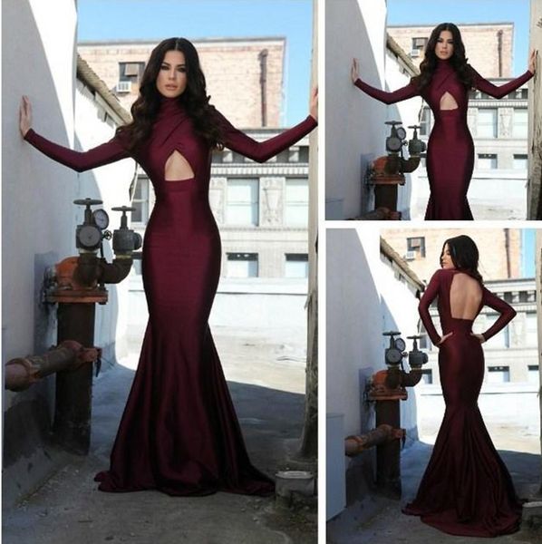 2019 halter slim long sleeves mermaid prom dresses backless formal women evening party gowns slim special occasion party gowns, Black
2019 halter slim long sleeves mermaid prom dresses backless formal women evening party gowns slim special occasion party gowns, Black