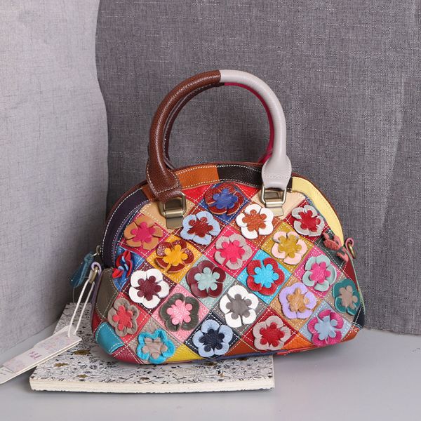 genuine leather handmade bag floral mosaic casual trendy bag handbag shoulder messenger weekend small
genuine leather handmade bag floral mosaic casual trendy bag handbag shoulder messenger weekend small
