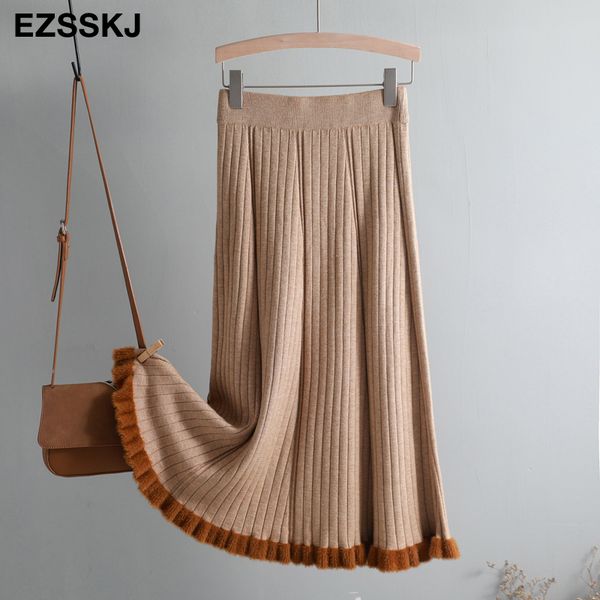 warm vintage winter women thick sweater skirt high waist pleate midi knitted skirt a-line please female elegant skirts, Black
warm vintage winter women thick sweater skirt high waist pleate midi knitted skirt a-line please female elegant skirts, Black