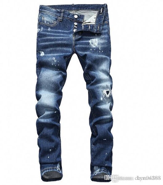european standing men's jeans, men's jeans, a pair of skinny jeans and black embroidered skulls#058, Blue
european standing men's jeans, men's jeans, a pair of skinny jeans and black embroidered skulls#058, Blue