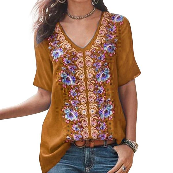 2020 womens print t shirt summer v-neck short sleeve shirt elegant autumn casual new plus size, White
2020 womens print t shirt summer v-neck short sleeve shirt elegant autumn casual new plus size, White