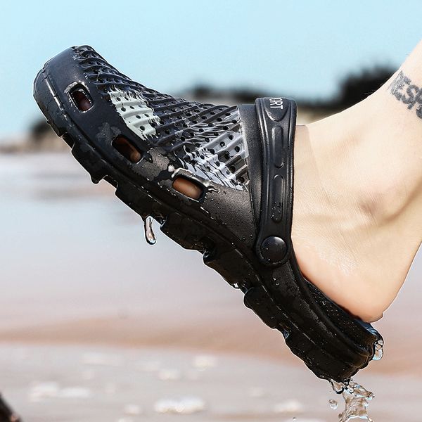 2020 men sandals large size slip on outdoor beach men summer shoes mens causal breathable male sandal with hole, Black
2020 men sandals large size slip on outdoor beach men summer shoes mens causal breathable male sandal with hole, Black