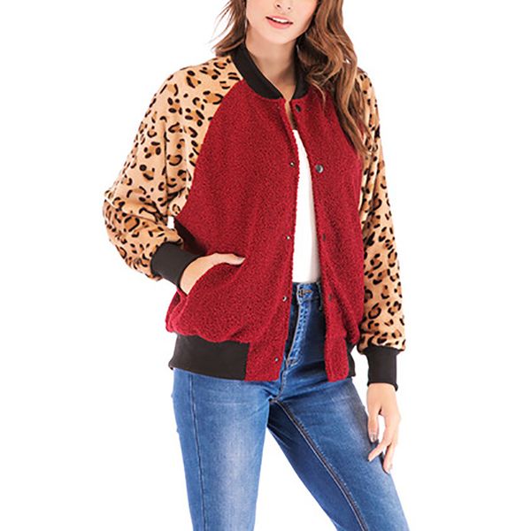 women winter casual leopard patchwork jacket outwear coat overcoat outercoat chaquetas mujer 2019 soft touch casual women's, Black;brown
women winter casual leopard patchwork jacket outwear coat overcoat outercoat chaquetas mujer 2019 soft touch casual women's, Black;brown