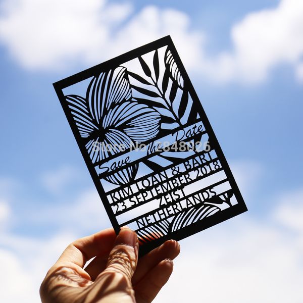 laser cut frangipani & palm tropical save the date wholesale laser cutting wedding invitation cards
laser cut frangipani & palm tropical save the date wholesale laser cutting wedding invitation cards