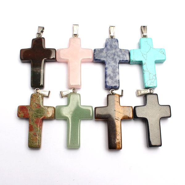 natural gemstone necklace pendant 40*28mm cross pendant turquoise yellow tiger eye agate stone charms jewelry, Silver
natural gemstone necklace pendant 40*28mm cross pendant turquoise yellow tiger eye agate stone charms jewelry, Silver
