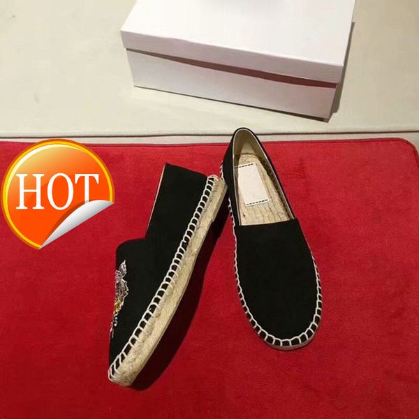 new salefashionable embroidered straw woven shoes fisherman lazy lovers shoes, Black
new salefashionable embroidered straw woven shoes fisherman lazy lovers shoes, Black