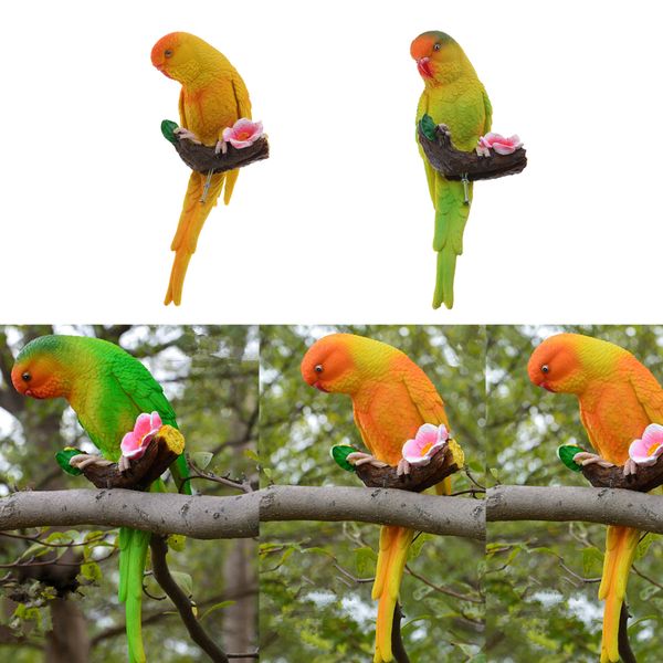 2 x resin artificial parrot birds garden sculpture creative decor gifts yellow & green
2 x resin artificial parrot birds garden sculpture creative decor gifts yellow & green