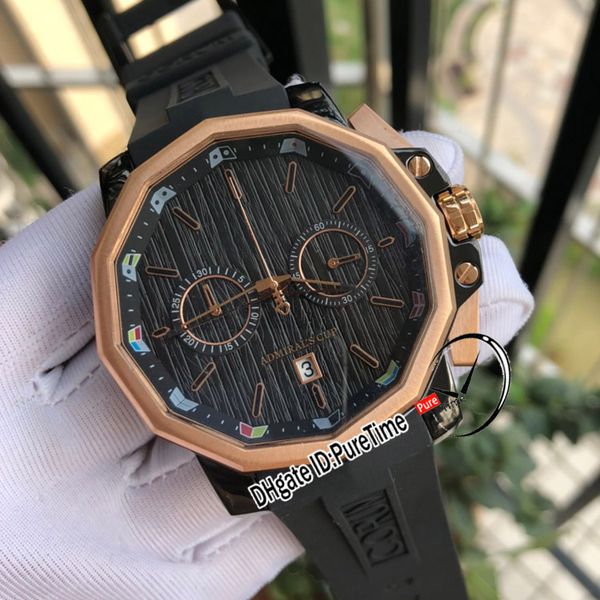 admiral's cup challenger miyota quartz chronograph mens watch rose gold black texture dial black rubber satch 753.801.02 puretime e23a1, Slivery;brown
admiral's cup challenger miyota quartz chronograph mens watch rose gold black texture dial black rubber satch 753.801.02 puretime e23a1, Slivery;brown
