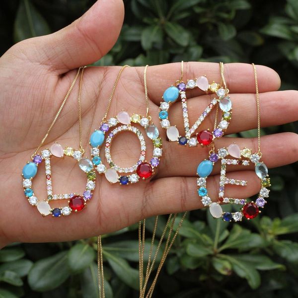 fashion rainbow color crystal zircon 26 letter alphabet pendant necklace, initial letter cz stone women jewelry pendant, Silver
fashion rainbow color crystal zircon 26 letter alphabet pendant necklace, initial letter cz stone women jewelry pendant, Silver