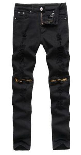 straight mens white ripped jeans cotton distressed elasticity skinny thinning cargo zipper above knee hip -hop male denim trousers regular, Blue
straight mens white ripped jeans cotton distressed elasticity skinny thinning cargo zipper above knee hip -hop male denim trousers regular, Blue