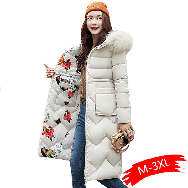 both two sides can be wore 2019 women winter parkas new arrival with fur collar hooded long coat cotton padded warm parka womens, Black
both two sides can be wore 2019 women winter parkas new arrival with fur collar hooded long coat cotton padded warm parka womens, Black