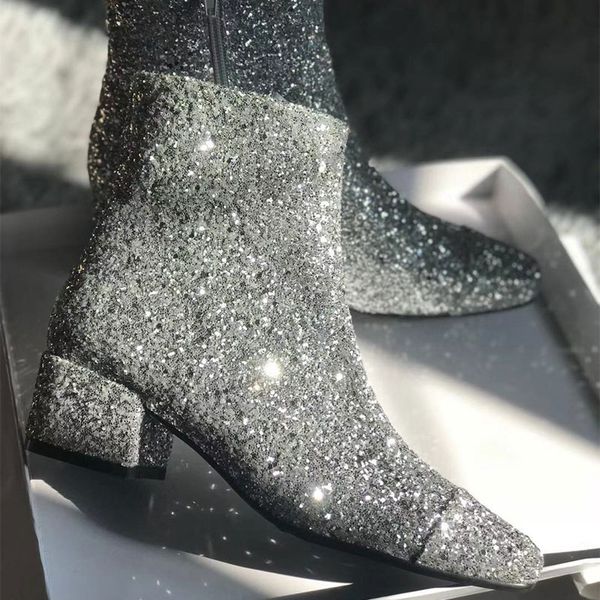 sequined high heel women boots plush winter shoes women fashion party ankle boots style bling zippper, Black
sequined high heel women boots plush winter shoes women fashion party ankle boots style bling zippper, Black