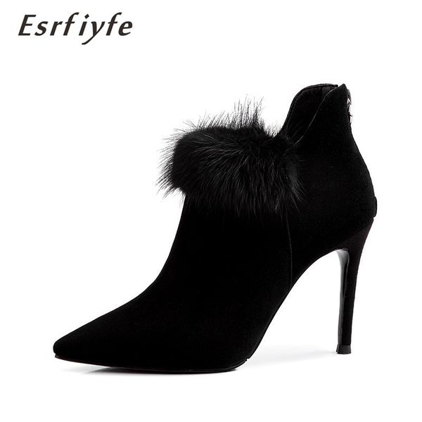 esrfiyfe 2020 new women high heels booties fashion female ankle boots young ladies fashion booties 9.5cm heel kid suede boots, Black
esrfiyfe 2020 new women high heels booties fashion female ankle boots young ladies fashion booties 9.5cm heel kid suede boots, Black