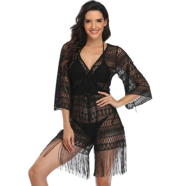plus size knitted fringe long beach dress bikini cover up dresses 2020 women's summer suit robe longue plage bikinis cover-ups, White;black
plus size knitted fringe long beach dress bikini cover up dresses 2020 women's summer suit robe longue plage bikinis cover-ups, White;black