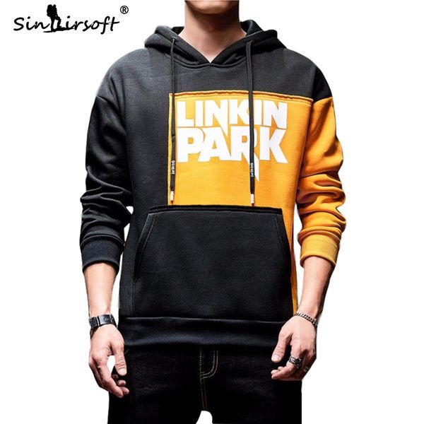 men's linkin park letter printed patchwork hooded sweatshirt male skinny streetwear fashion full-length hoodies clothing, Black
men's linkin park letter printed patchwork hooded sweatshirt male skinny streetwear fashion full-length hoodies clothing, Black