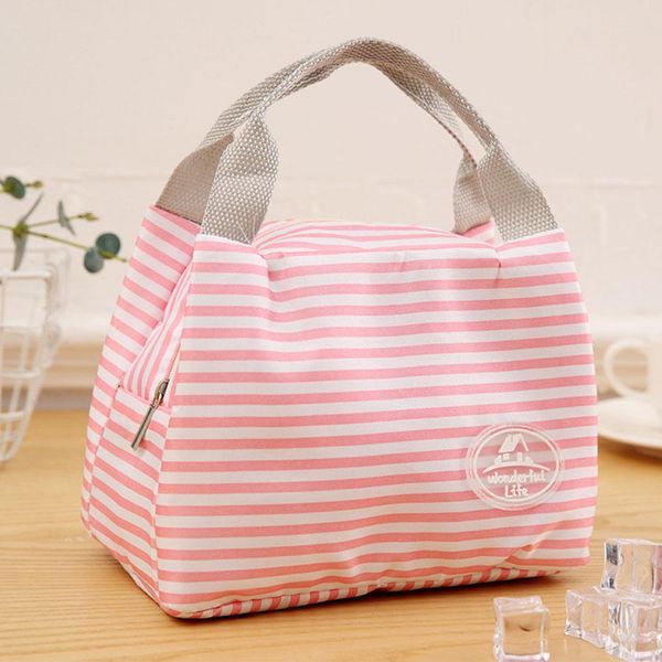 portable large capacity lunch bags dot pattern striped heat preservation lunch box bag bag, Blue;pink
portable large capacity lunch bags dot pattern striped heat preservation lunch box bag bag, Blue;pink