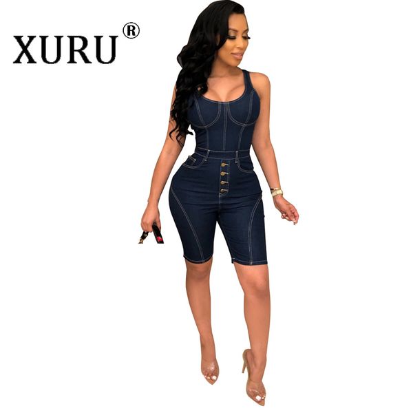 xuru dark blue denim jumpsuit five pants 2019 new women's jumpsuit jeans, Black;white
xuru dark blue denim jumpsuit five pants 2019 new women's jumpsuit jeans, Black;white