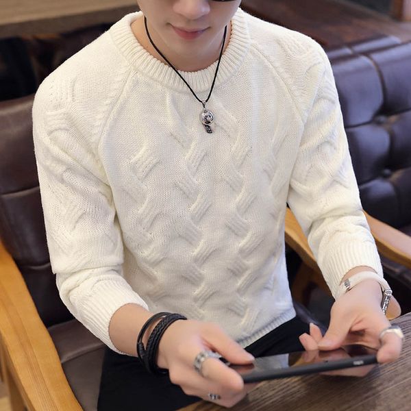 2019 autumn winter new solid sweater men wool pull knit male casual pullover sweater cotton gray warm coat y, White;black
2019 autumn winter new solid sweater men wool pull knit male casual pullover sweater cotton gray warm coat y, White;black