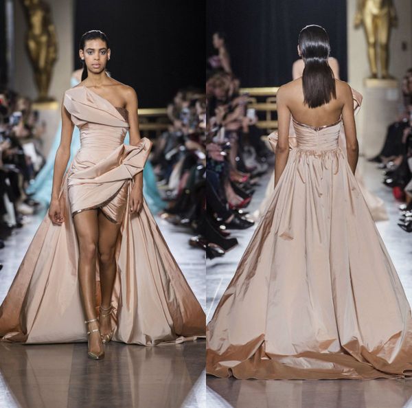 elie saab 2020 evening dresses strapless a line ruffles satin prom dress designer sweep train custom made formal gowns, Black
elie saab 2020 evening dresses strapless a line ruffles satin prom dress designer sweep train custom made formal gowns, Black