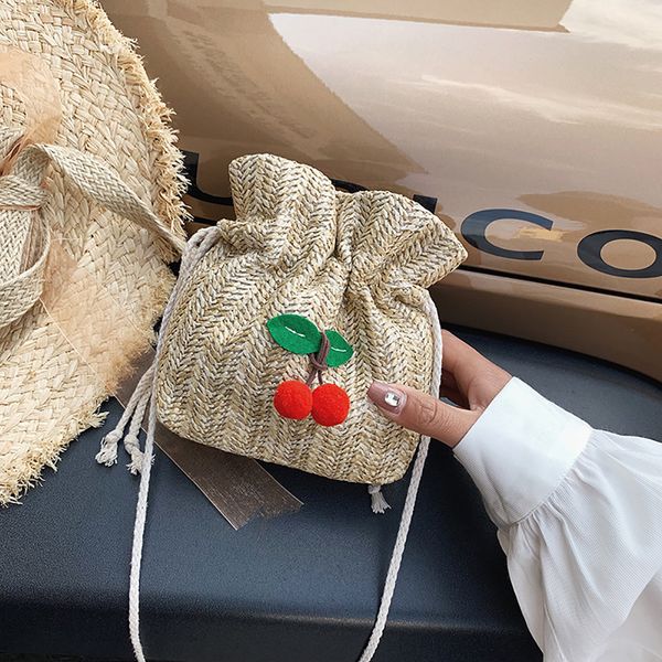 drawstring staw crossbody bags women cute cherry weaving summer beach bucket bag ladies smaell shoulder bag #yj
drawstring staw crossbody bags women cute cherry weaving summer beach bucket bag ladies smaell shoulder bag #yj