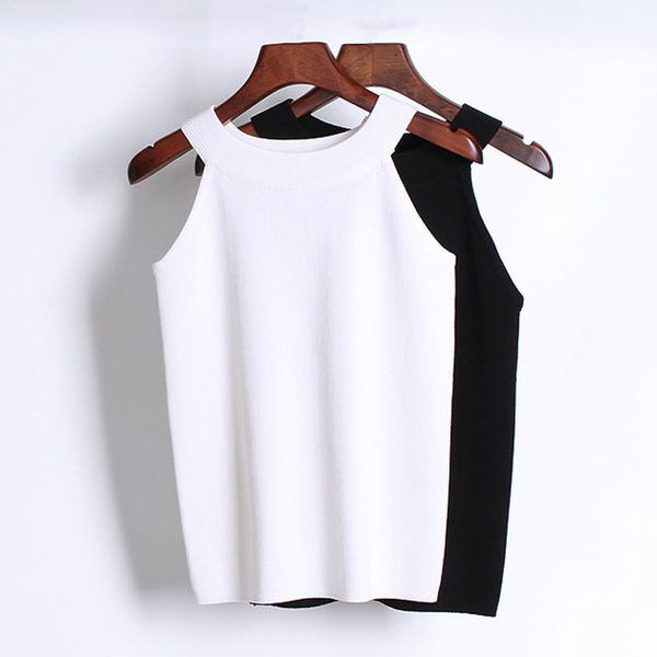 2018 summer women stretch knitting halter camisole female bodycon knitted tanks party tank sleeveless basic t shirts, White
2018 summer women stretch knitting halter camisole female bodycon knitted tanks party tank sleeveless basic t shirts, White