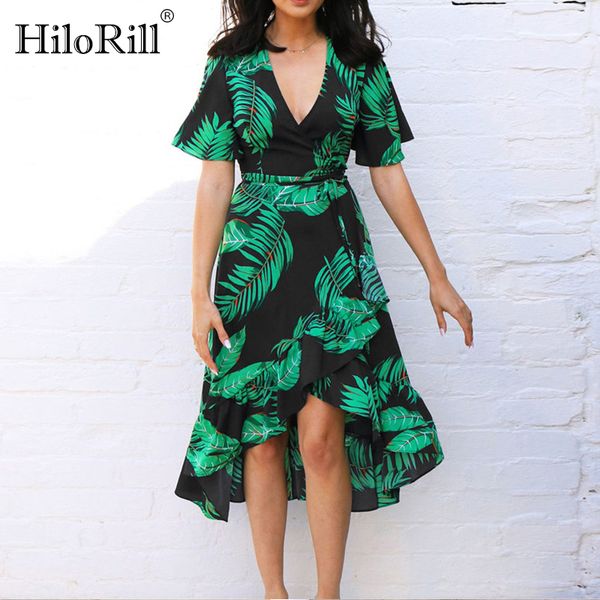 floral print bohemian beach dress 2019 summer women chiffon dress ruffles casual short sleeve v-neck wrap party dresses vestidos, Black;gray
floral print bohemian beach dress 2019 summer women chiffon dress ruffles casual short sleeve v-neck wrap party dresses vestidos, Black;gray