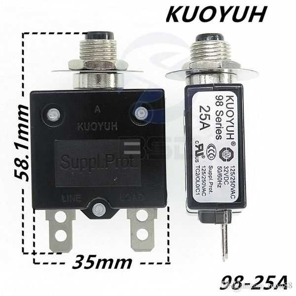 taiwan kuoyuh 98 series-25a overcurrent protector overload switch
taiwan kuoyuh 98 series-25a overcurrent protector overload switch