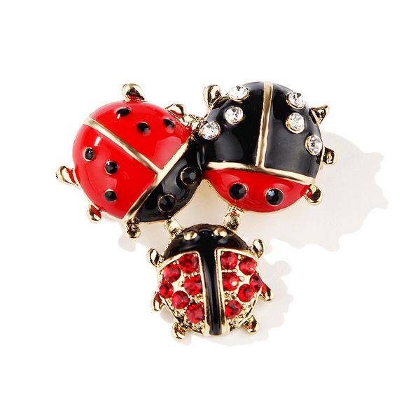 cartoon concise oil dripping enamel three only ladybug brooch pin women's clothes and ornaments pin accessories, Gray
cartoon concise oil dripping enamel three only ladybug brooch pin women's clothes and ornaments pin accessories, Gray