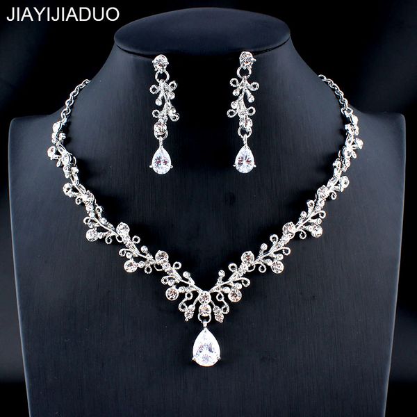 jiayijiaduo glamour women's wedding jewelry set silver/gold color zircon flower necklace earrings set girl accessories gift, Slivery;golden
jiayijiaduo glamour women's wedding jewelry set silver/gold color zircon flower necklace earrings set girl accessories gift, Slivery;golden