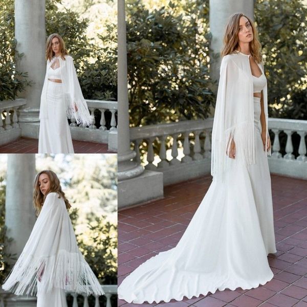 2020 simple wedding accessories fringe wraps jackets bolero white ivory chiffon custom made plus size
2020 simple wedding accessories fringe wraps jackets bolero white ivory chiffon custom made plus size